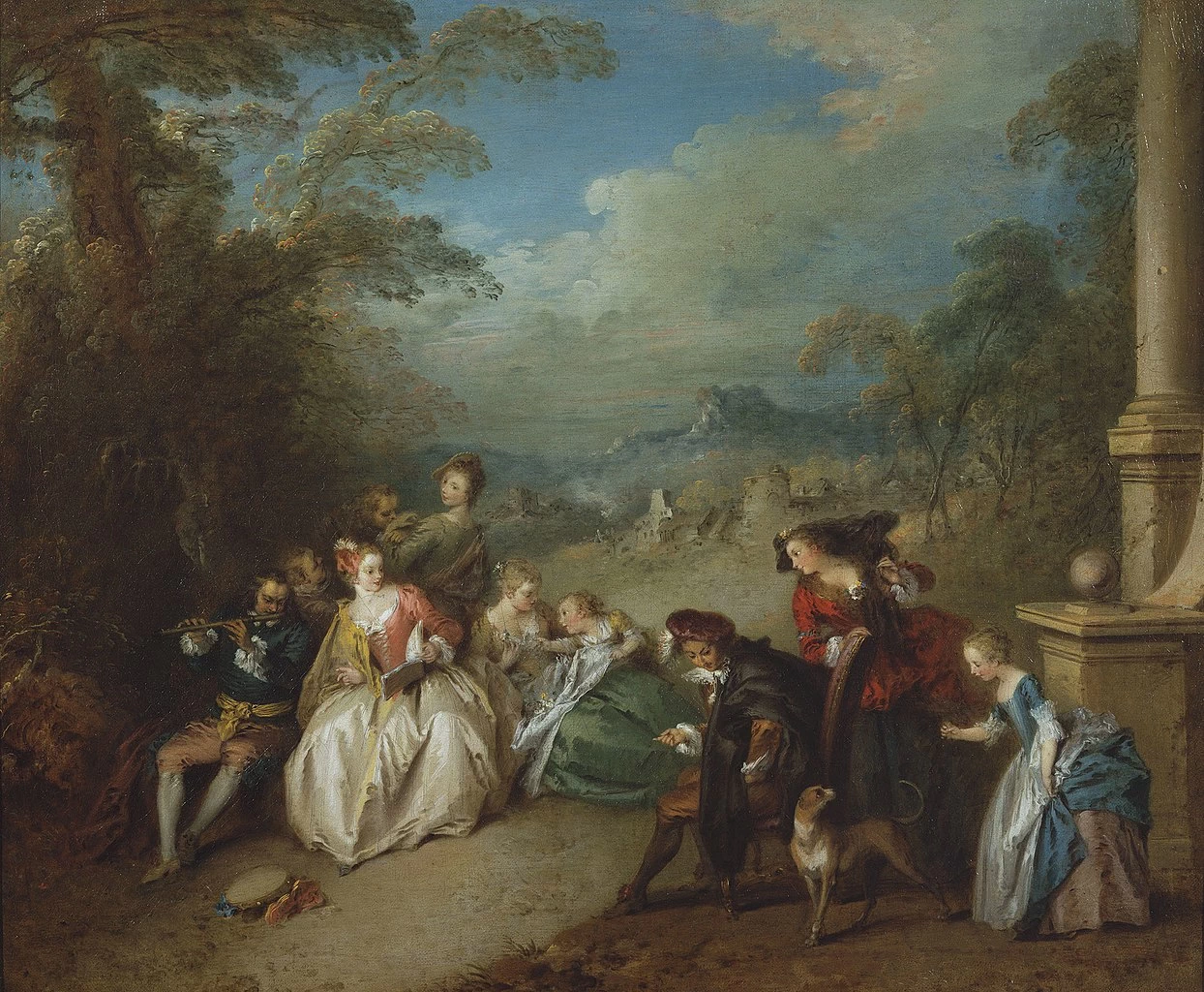Festa campestre con un suonatore di flauto - Royal Collection